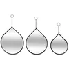 Image de Lot de 3 miroirs goutte Leny métal noir - Atmosphera createur dinterieur