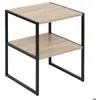 Image de Table de chevet Aliaj 2 étagères effet bois - 5 five simply smart