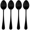 Image de Lot de 4 Cuillères à Soupe en Inox Shadow 20cm Noir