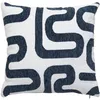 Image de Coussin jacquard Safina bleu égéen 40x40cm - Atmosphera createur dinterieur