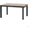 Image de Table de jardin extensible coulissante Évasion effet bois honey & graphite 10 places lates en aluminium - Hespéride
