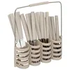 Image de Ménagère 24 Pièces Avec Rack Géo 24cm Beige