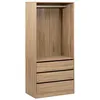 Image de Dressing Dolo 3 tiroirs avec penderie effet bois - 5 five simply smart