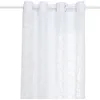 Image de Voilage motif feuilles Lazi blanc 140x240cm - Atmosphera createur dinterieur