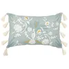 Image de Coussin brodé Wild vert céladon 58x38cm - Atmosphera createur dinterieur
