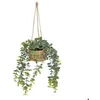 Image de Plante artificielle suspendue Patri H47cm - Atmosphera createur dinterieur - Multicolore