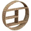 Image de Étagère murale ronde fibre naturelle D58cm - Atmosphera createur dinterieur