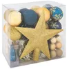 Image de Kit décos de sapin 44 pièces Bleu or - Atmosphera Créateur dintérieur