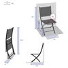 Image de Lot de 4 chaises de jardin pliantes Modula vert olive & graphite en acier traité époxy - Hespéride