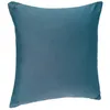 Image de Coussin Anjali déhoussable en coton bleu canard 38x38cm - Atmosphera Créateur dintérieur