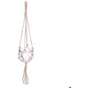 Image de Cache pot suspendu verre et jute D11cm - Atmosphera Créateur dintérieur