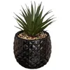 Image de Plante artificielle Ananas H21cm - Atmosphera createur dinterieur - Noir