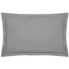 Image de Taie doreiller Carina coton gris souris 50x70cm - Atmosphera createur dinterieur