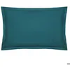 Image de Taie doreiller Carina en coton bleu canard 50x70cm - Atmosphera createur dinterieur