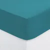 Image de Drap-housse Carina en coton bleu canard 90x190cm - Atmosphera Créateur dintérieur