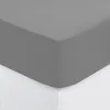 Image de Drap-housse Carina coton gris souris 140x190cm - Atmosphera Créateur dintérieur