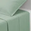 Image de Drap plat Carina en coton 180x290cm vert céladon - Atmosphera Créateur dintérieur