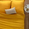 Image de Housse de couette Carina coton jaune moutarde 240x220cm - Atmosphera createur dinterieur