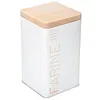 Image de Boîte à farine 1kg métal Scandinave Nature blanc - 5 five simply smart