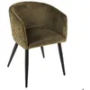 Image de Fauteuil Marlo velours vert kaki - Atmosphera Créateur dintérieur