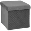 Image de Pouf pliable 31x31cm Mix N Modul velours gris - 5 five simply smart