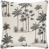 Image de Housse de coussin Palm noir et blanc 40x40cm - Atmosphera createur dinterieur