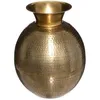 Image de Vase Oasis métal martelé doré H40cm - Atmosphera Créateur dintérieur