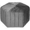 Image de Pouf Seis - velours - gris H30 cm - Gris - Atmosphera createur dinterieur