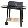 Image de Barbecue à charbon Rosario - L 855 x l 41 x H 78 cm - Noir