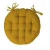 Image de Galette de chaise ronde jaune D38cm - Atmosphera createur dinterieur