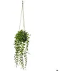 Image de Plante artificielle à suspendre Living pot ciment D10cm - Atmosphera createur dinterieur