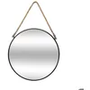 Image de Miroir Corde métal noir D38cm - Atmosphera createur dinterieur