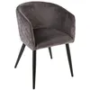 Image de Fauteuil Marlo velours gris ardoise - Atmosphera createur dinterieur