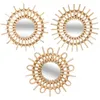 Image de Set de 3 miroirs Soleil rotin D28cm - Atmosphera createur dinterieur