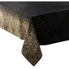 Image de Nappe - FEERIC LIGHTS & CHRISTMAS - Motif Léopard - L. 240 x l. 140 cm - Noir et doré - Lavable à 30°