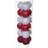 Image de Boules de Noël - PARIS PRIX - Colorama - 18 pièces - 3 cm - Rouge & Blanc