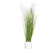 Image de Plante artificielle Plumeau pot ciment H70cm - Atmosphera createur dinterieur - Blanc