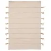 Image de Tapis Tula en coton avec pompon en jute 60x90cm - Atmosphera createur dinterieur - Blanc