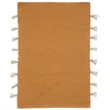 Image de Tapis Tula en coton avec pompon en jute 60x90cm - Atmosphera createur dinterieur - Jaune