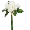 Image de Bouquet de 7 roses artificielles blanc H30cm - Atmosphera Créateur dintérieur