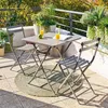 Image de Table de jardin Greensboro 2 places pliable café 70x70cm - Hespéride
