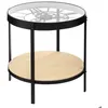 Image de Table dappoint horloge noir D51cm - Atmosphera Créateur dintérieur