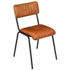 Image de Chaise Dario métal cuir marron cognac - Atmosphera createur dinterieur