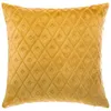 Image de Coussin losanges flanelle jaune moutarde 40x40cm - Atmosphera createur dinterieur