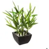 Image de Bambou artificiel pot céramique H26cm - Atmosphera createur dinterieur