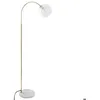 Image de Lampadaire arc Laye marbre doré H150cm - Atmosphera Créateur dintérieur