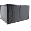 Image de Rideaux pour pergola Belize ardoise 4x3m en polyester - Hespéride