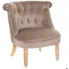 Image de Fauteuil Sixtine velours gris taupe - Atmosphera Créateur dintérieur