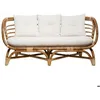 Image de Canapé Farah 2 places rotin tissu blanc - Atmosphera Créateur dintérieur
