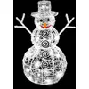 Image de Bonhomme de neige lumineux extérieur H60cm 100 LED + transfo Feeric lights & christmas